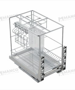 Giá Dao Thớt Nan Tròn Inox 304 Ray Âm Giảm Chấn