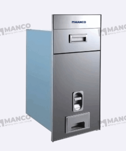 Thùng Gạo Mặt Gương Phím Nhấn Màu Ghi