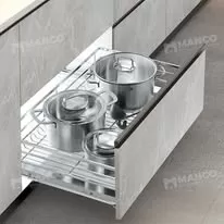 Giá để nồi chảo, phụ kiện tủ bếp dưới, giá inox 304